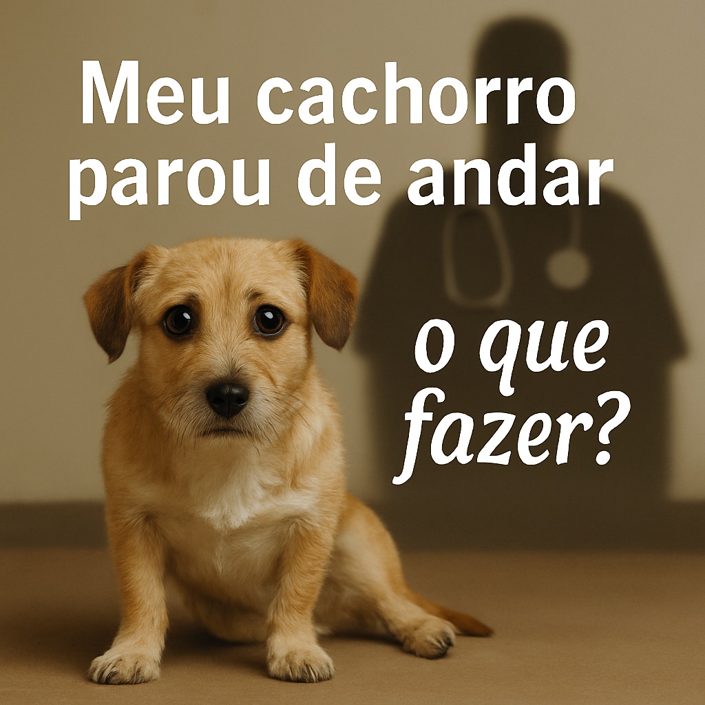 cachorro parou de andar